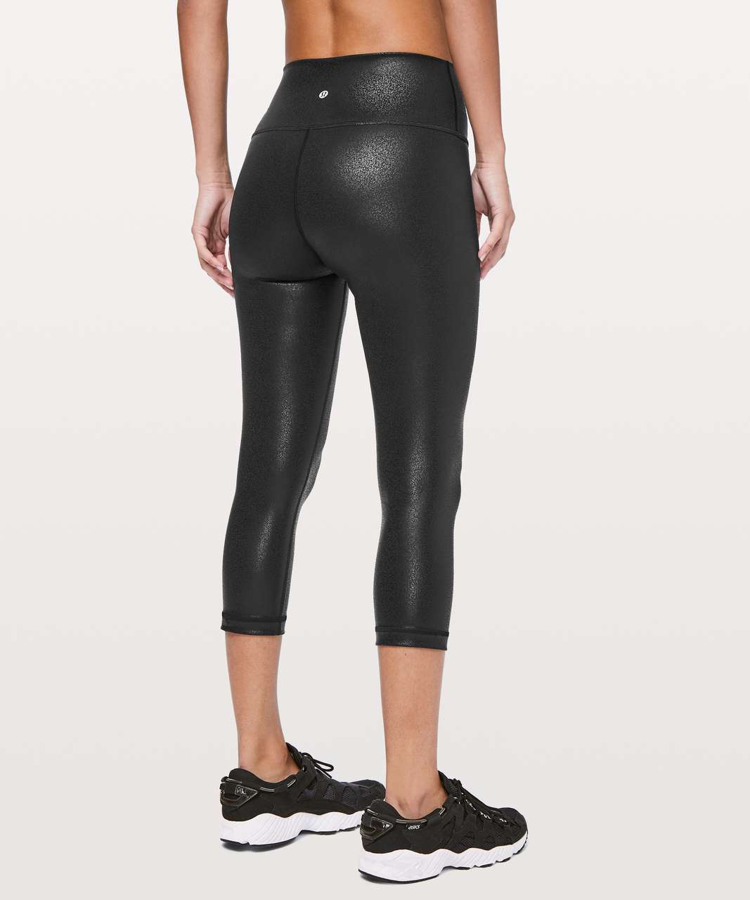 Lululemon Wunder Under Crop High-Rise *Foil 21" - Luminosity Foil Print Black Black (First Release)