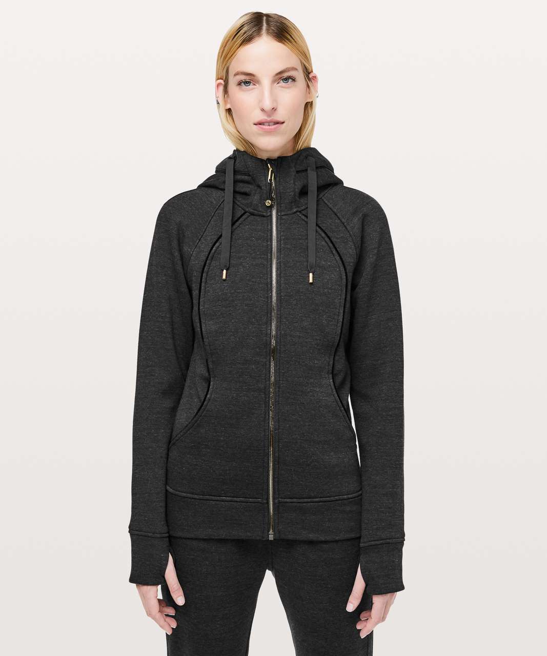 Lululemon Scuba Hoodie *Plush - Heathered Core Black / Black