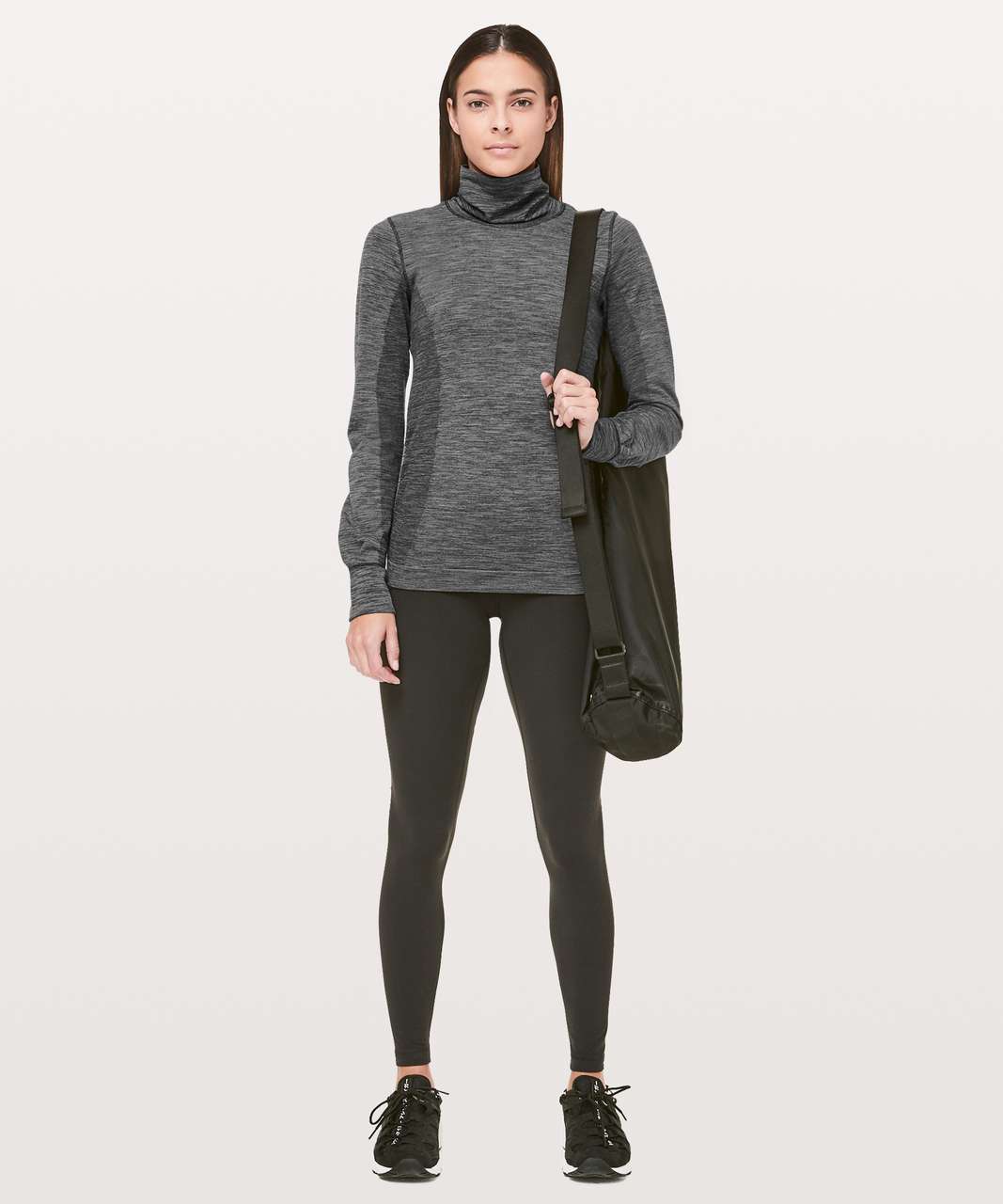 Lululemon Woolly Wonder Turtleneck - Black / White