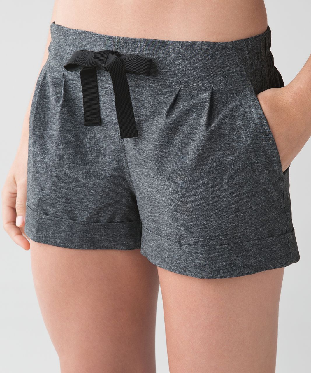 Lululemon Spring Break Away Short II - Heathered Texture Printed Greyt Deep Coal