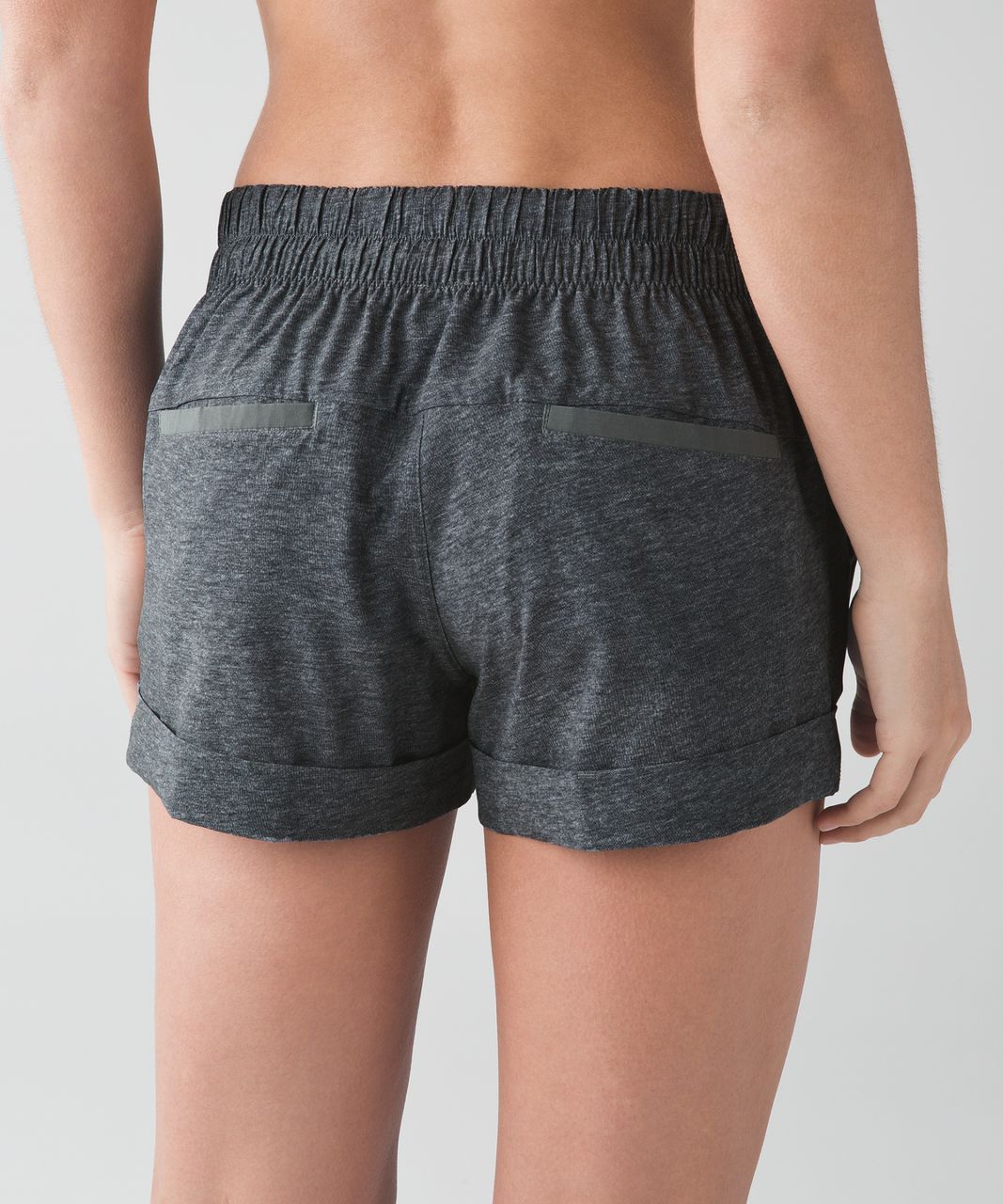 Lululemon Spring Break Away Short II - Heathered Texture Printed Greyt Deep Coal