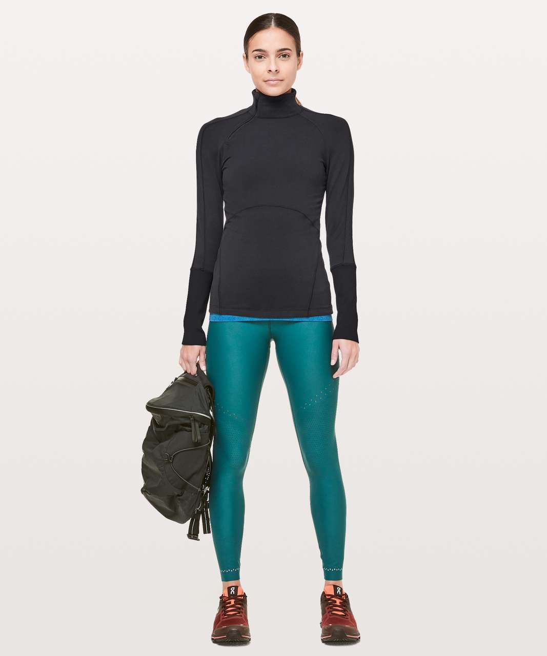 Lululemon Brisk Running 1/2 Zip - Black