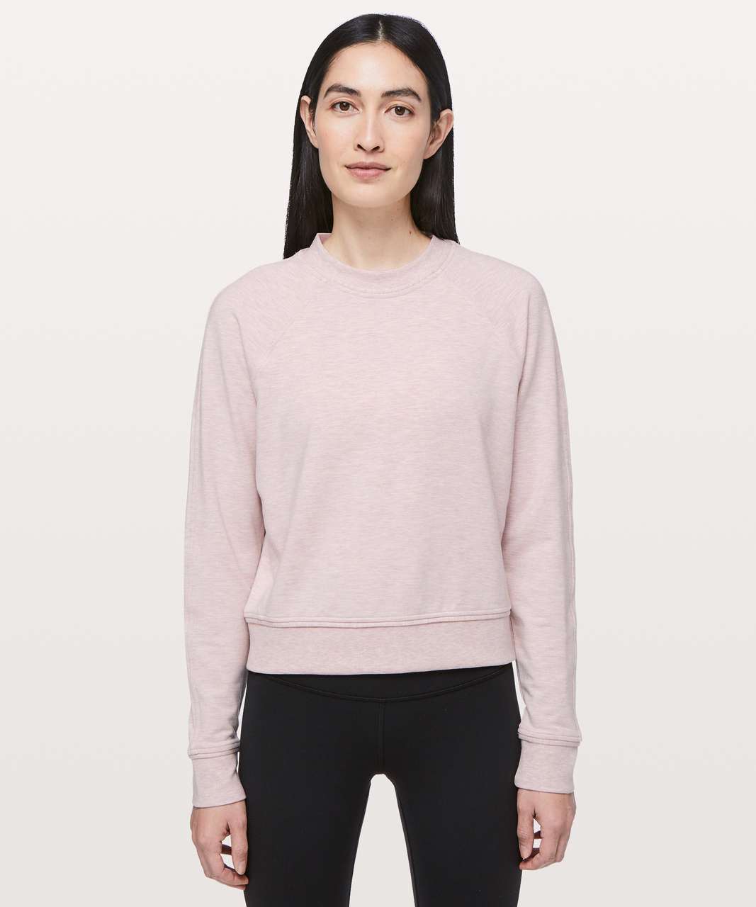 Lululemon Close Comfort Crewneck - Heathered Pink Bliss