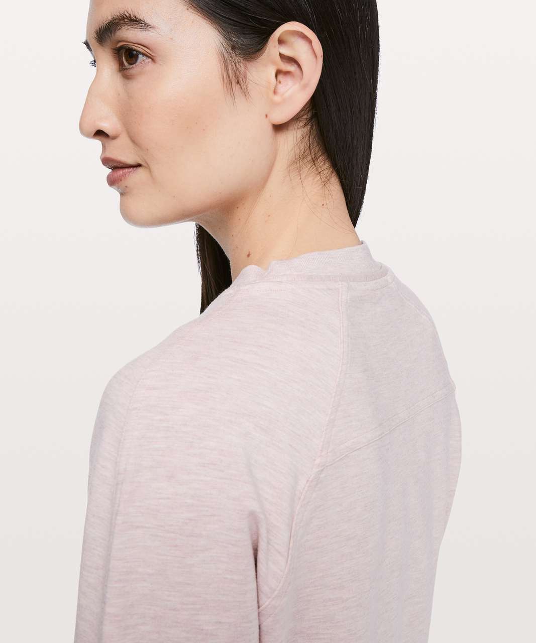 Lululemon Close Comfort Crewneck - Heathered Pink Bliss