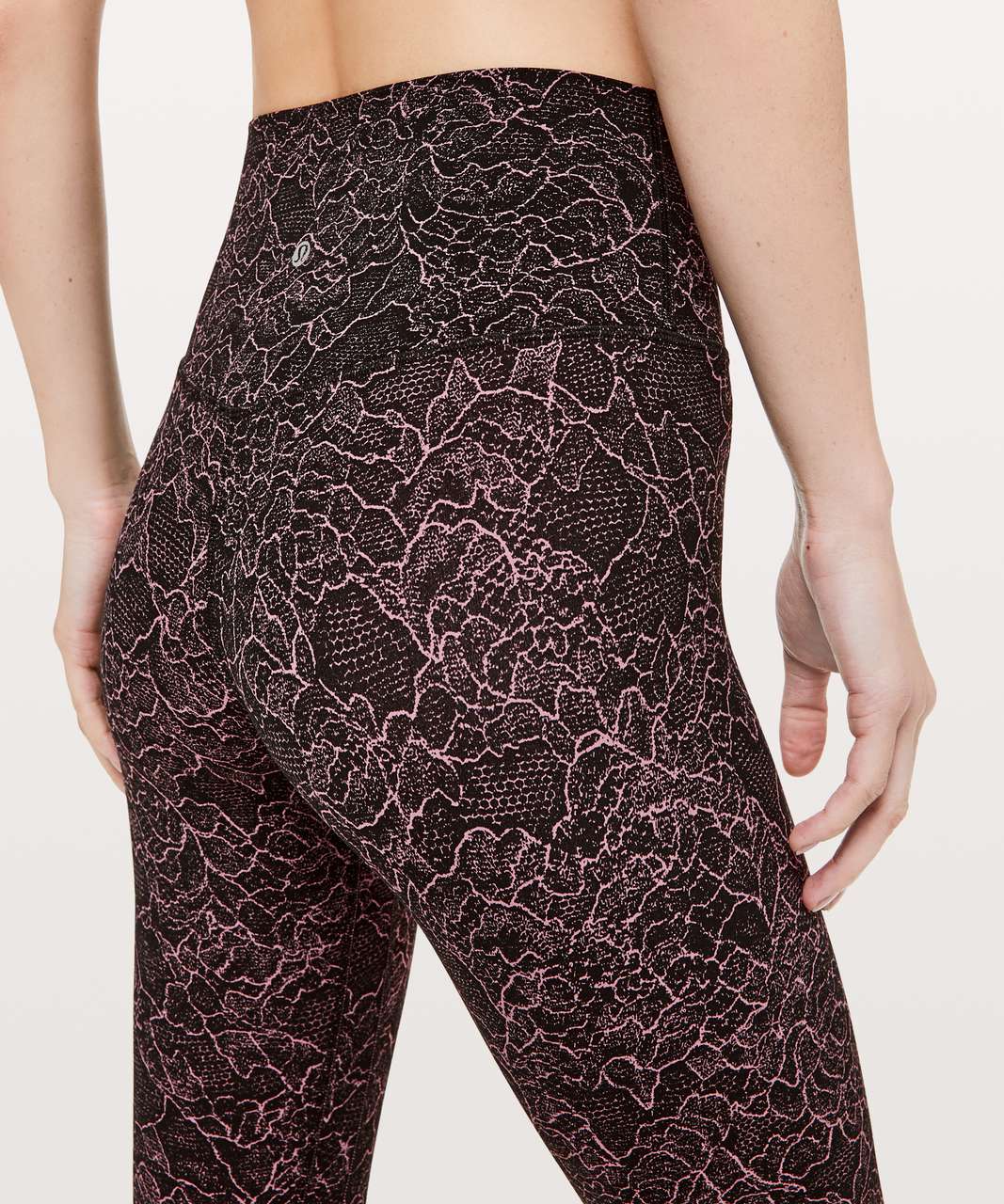 Lululemon Align Crop *21" - Lacescape Spanish Rose Black