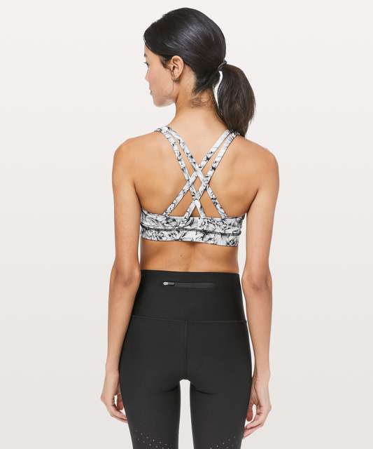 Lululemon Energy Bra - Infinity Energy Bra Alpine White Black - lulu  fanatics