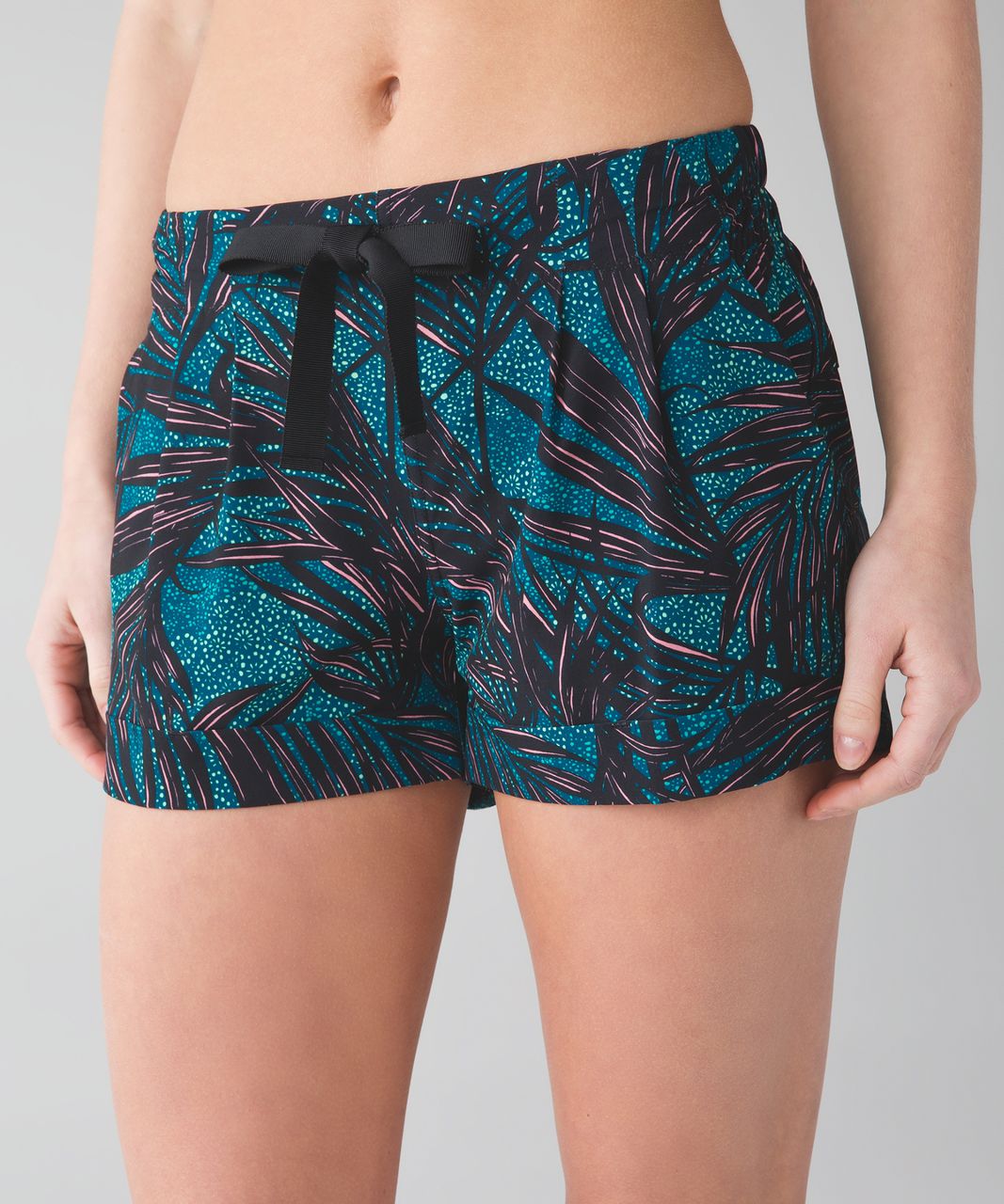 Lululemon Spring Break Away Short II - Palm Lace Tofino Teal Multi - lulu  fanatics