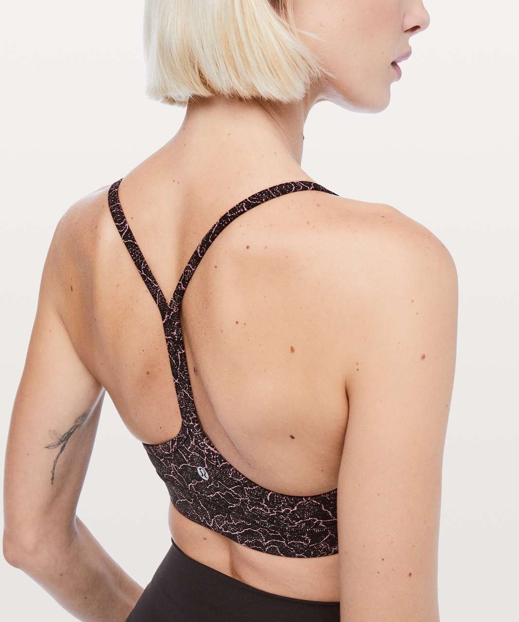 Lululemon Flow Y Bra *Nulu - Lacescape Spanish Rose Black