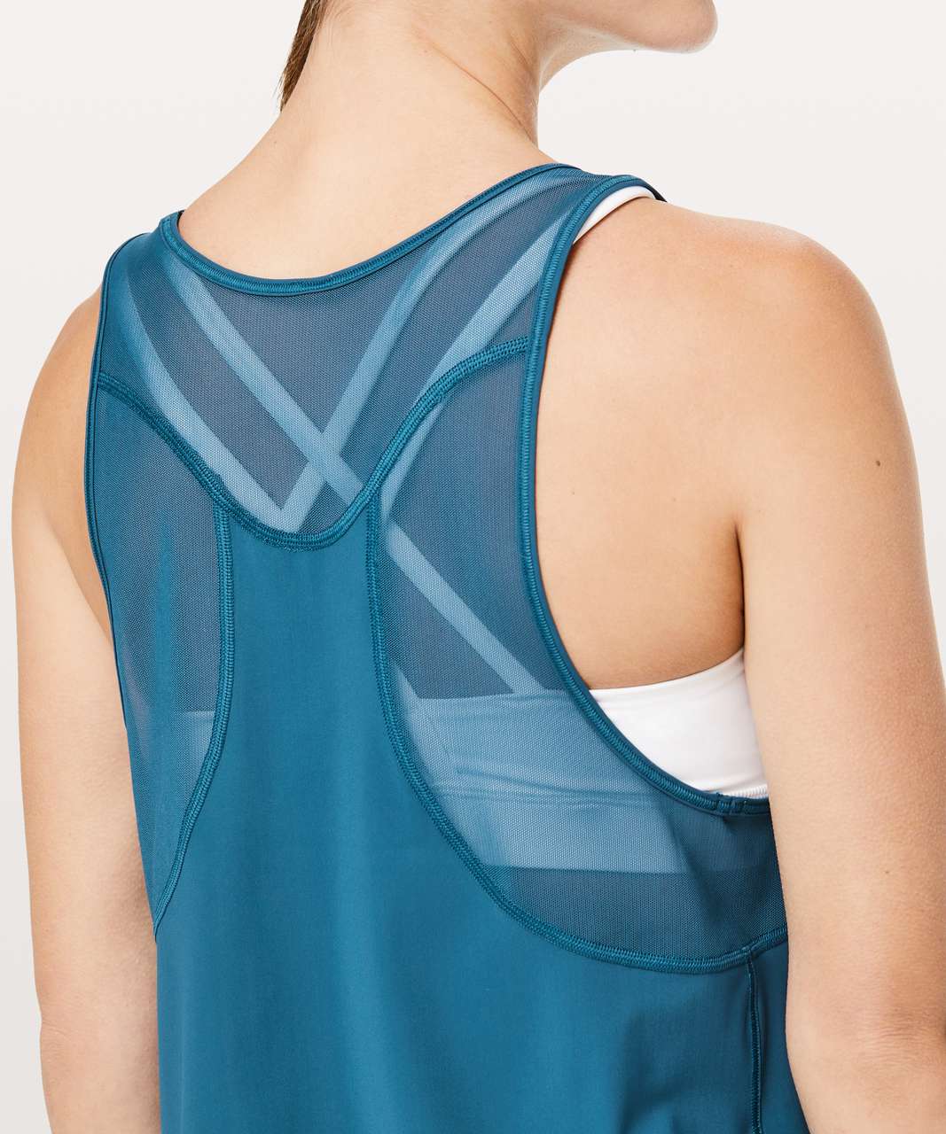 Sculpt Tank - Ice Blue / Oatmilk Gingham – OMgoing