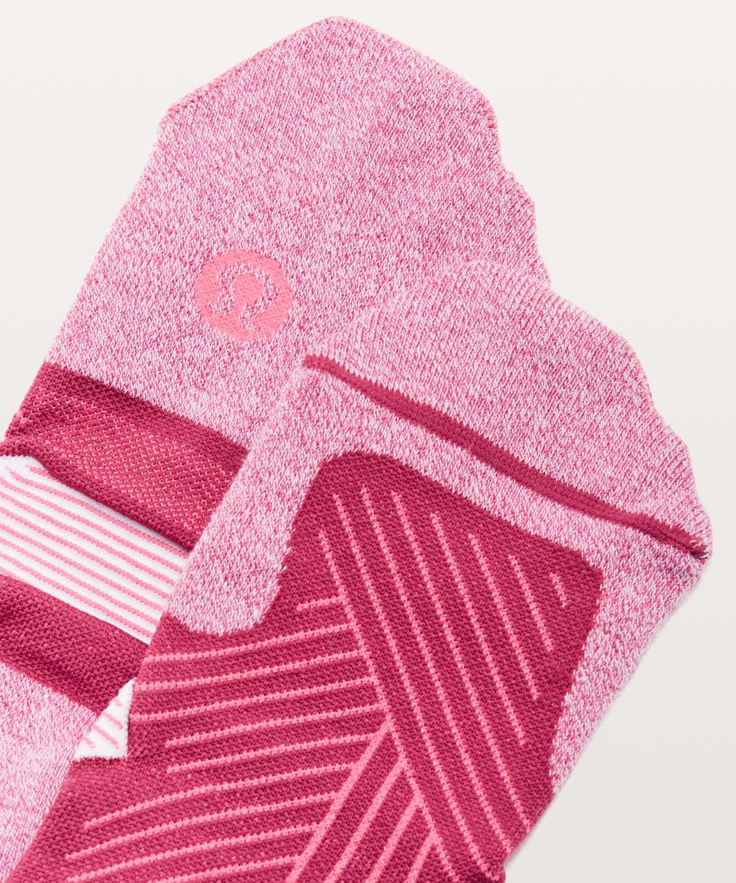 Lululemon Speed Sock *Silver - Violet Red / Neon Pink