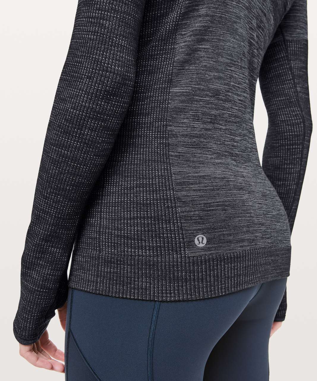 Lululemon Swiftly Wool 1/2 Zip Hoodie - Nocturnal Teal / White