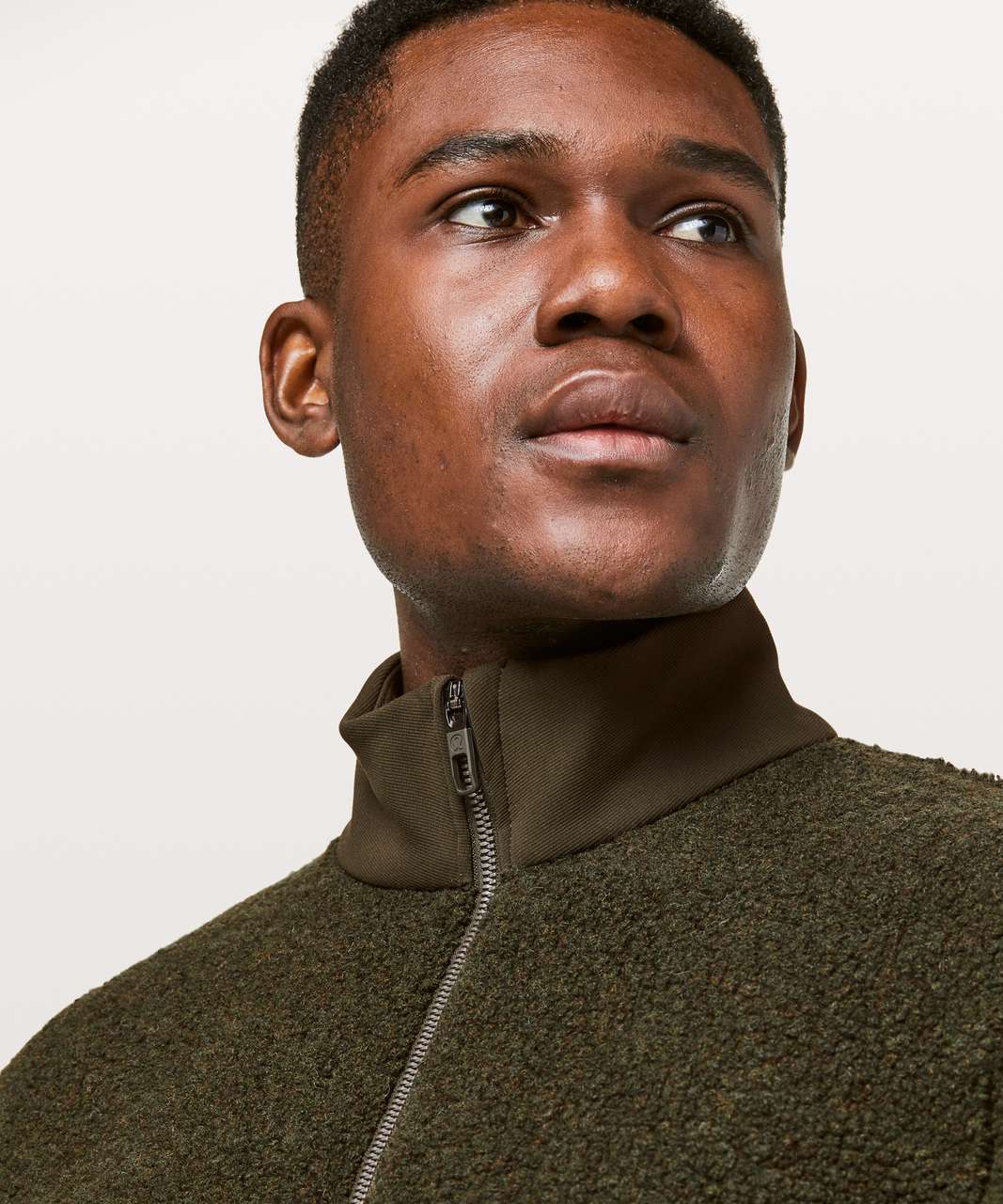 Lululemon Tundra Trek 1/2 Zip - Heathered Dark Olive