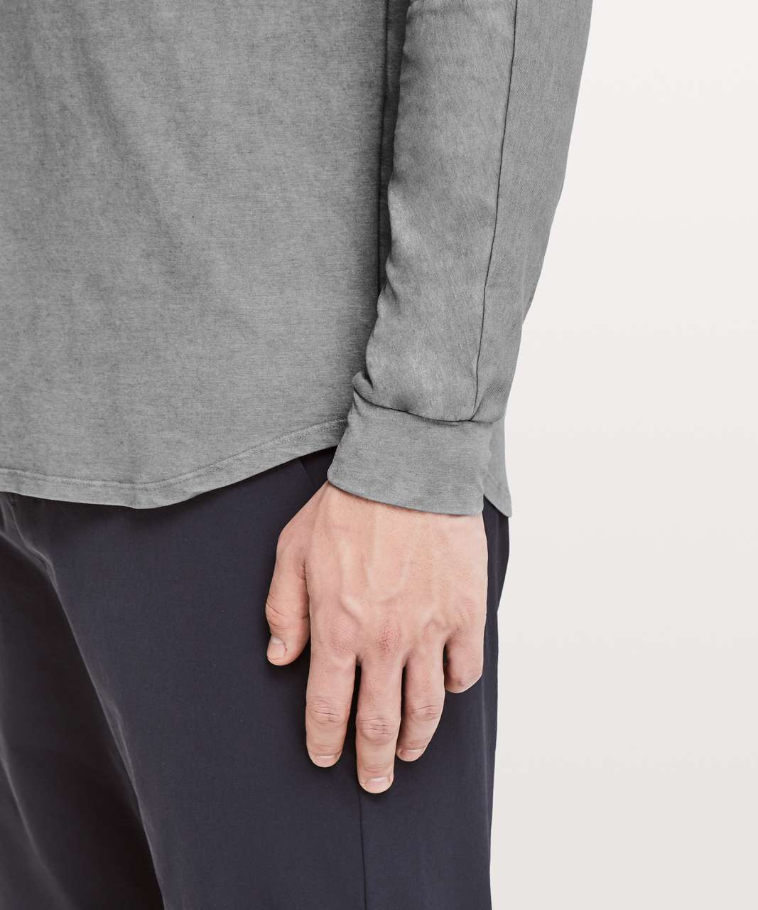 Lululemon Reykur Long Sleeve *lululemon lab - Heathered Core Medium Grey -  lulu fanatics