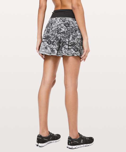 Lululemon Pace Rival Skirt (Tall) *No Panels 15 - Heather Lux Multi Black  / Black - lulu fanatics