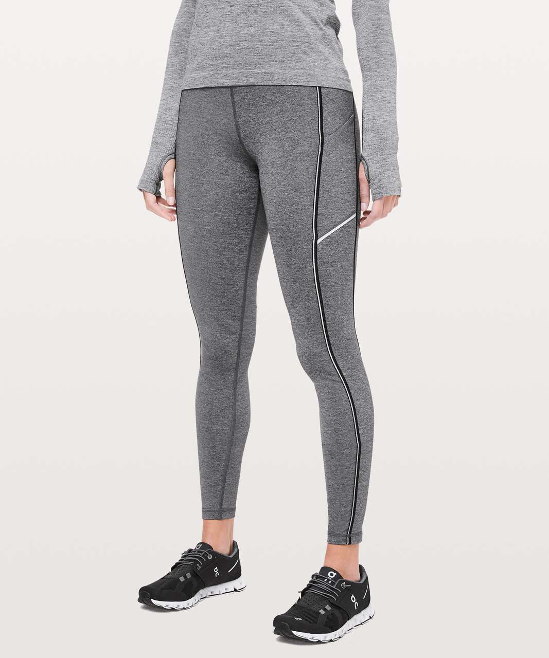 Lululemon Speed Up Tight 28 Inseam Leggings Heathered Black Size