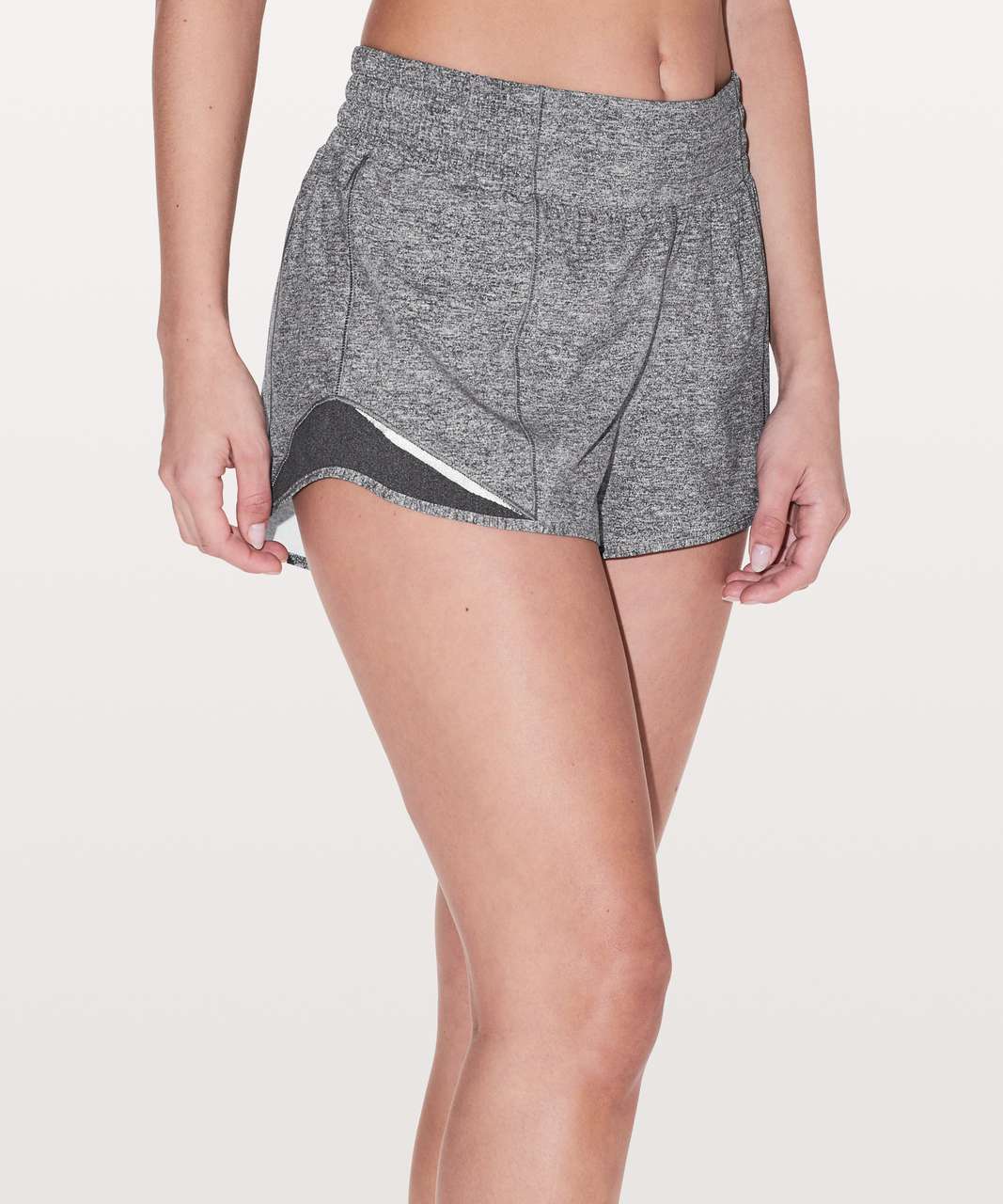 Lululemon Size 10 Hotty Hot Low-Rise Lined Short 2.5 , Heather Black, New,  $68