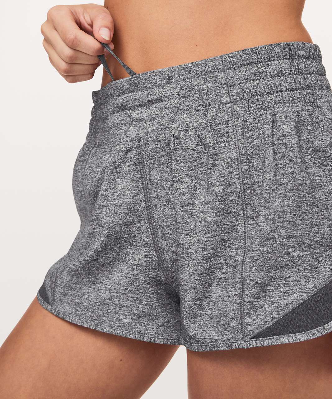 Lululemon Hotty Hot Short *High-Rise 2.5 - Heather Lux Multi Black /  Heathered Black (First Release) - lulu fanatics