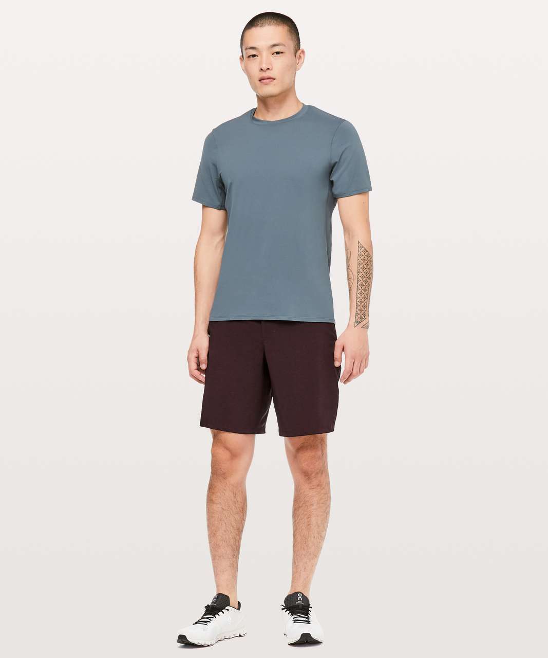 Lululemon Pace Breaker Short *9" Updated - Heathered Texture Printed Dark Adobe