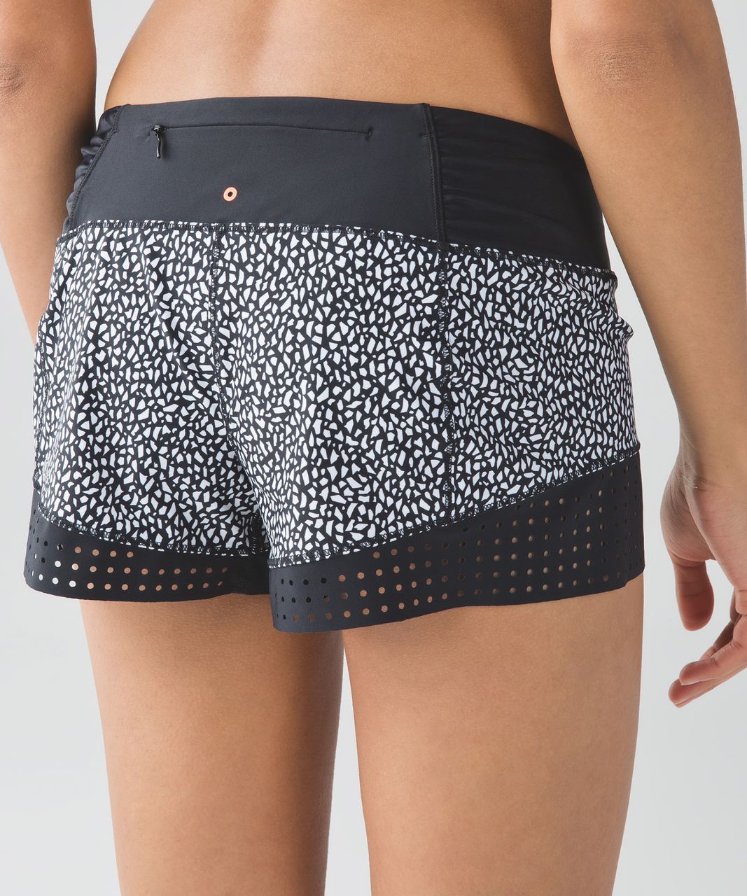 Lululemon Stride To Tide Short - Miss Mosaic Black / Black - lulu fanatics