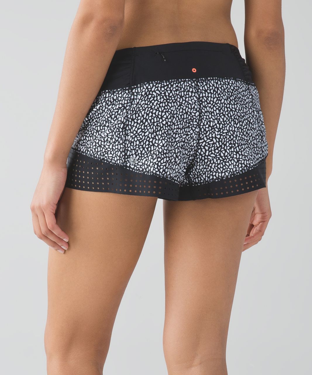 Lululemon Stride To Tide Short - Miss Mosaic Black / Black