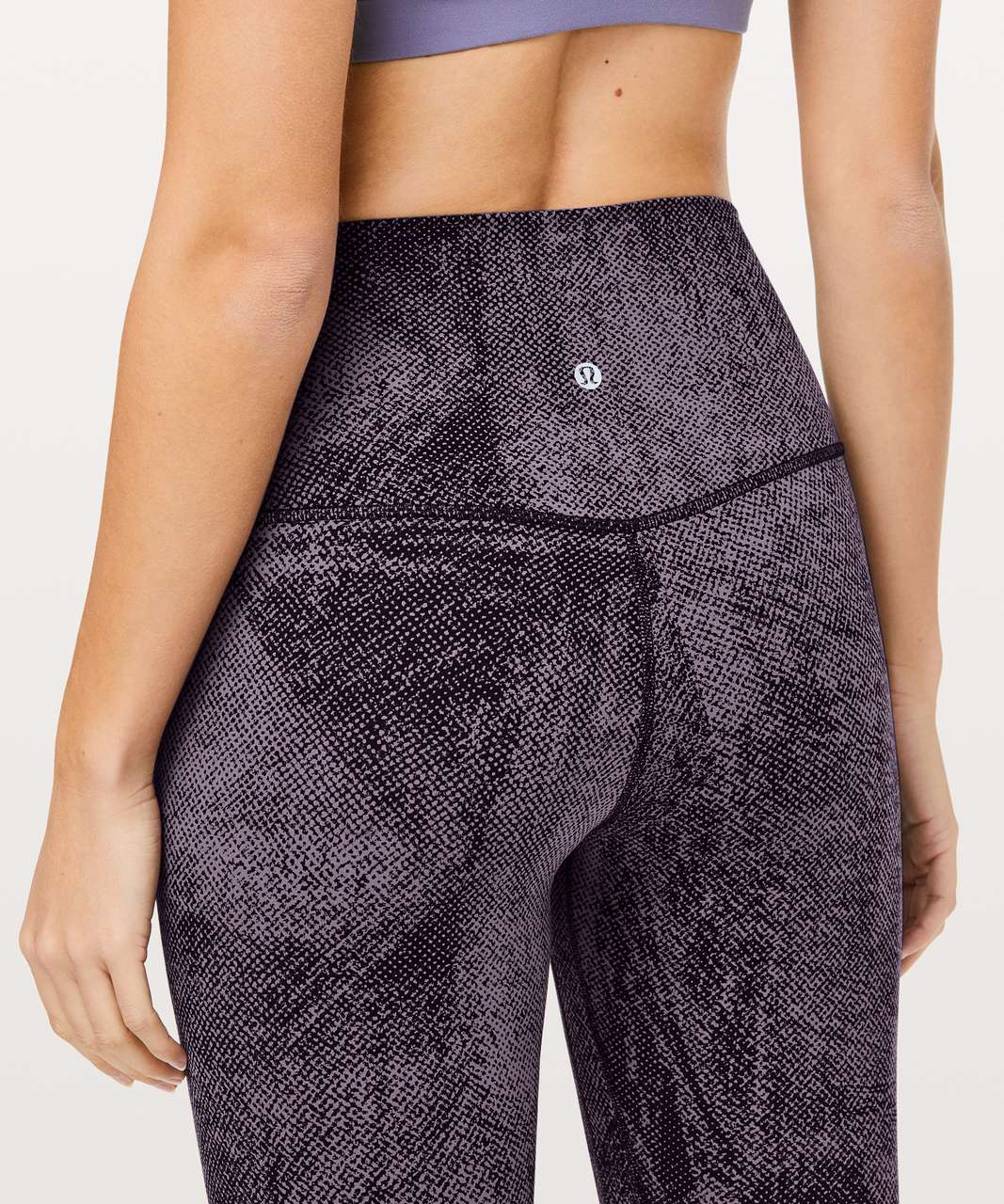 Lululemon Align Crop *21" - Pixel Print Purple Quartz Black