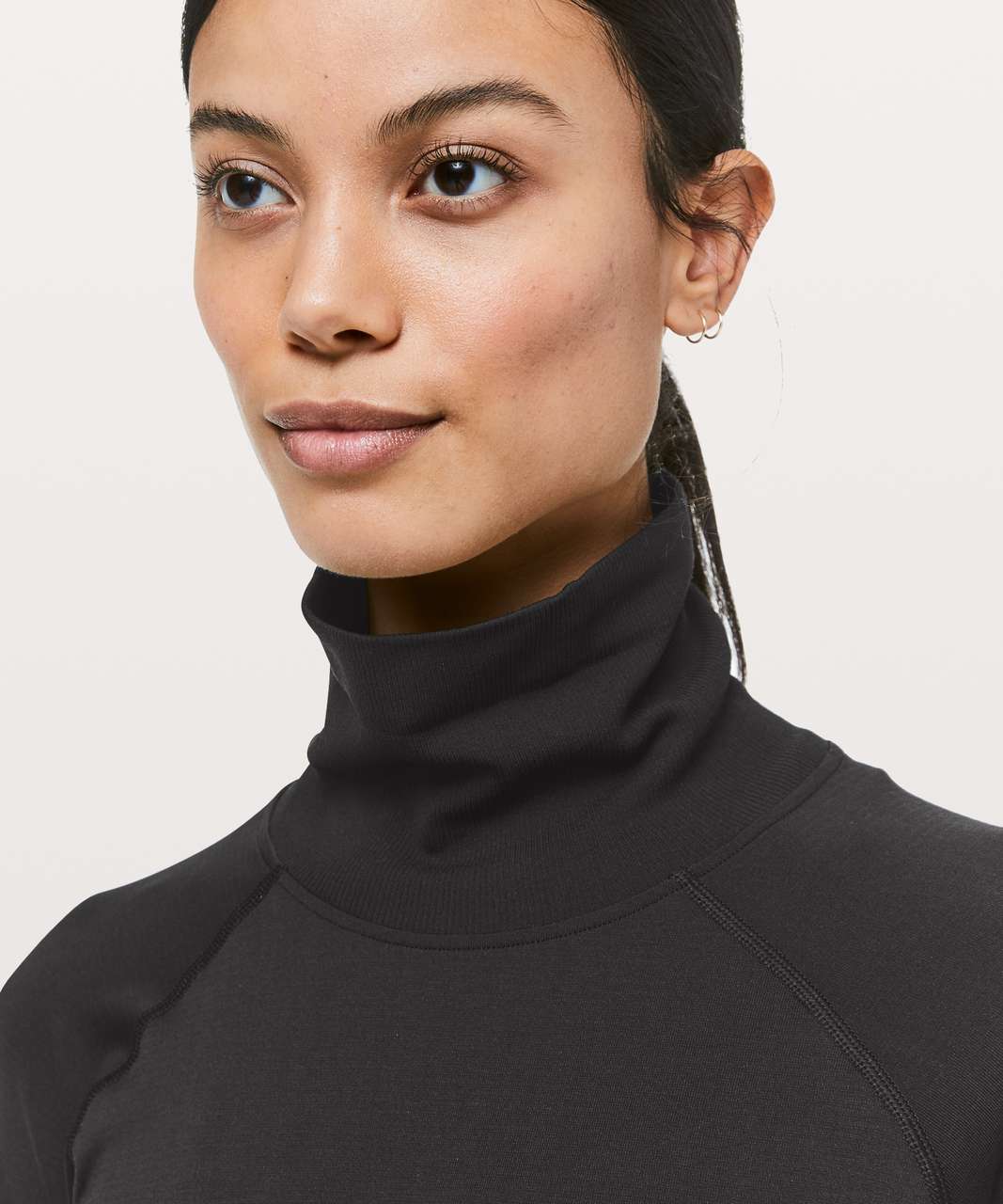 Lululemon Swiftly Speed Turtleneck - Black / Black