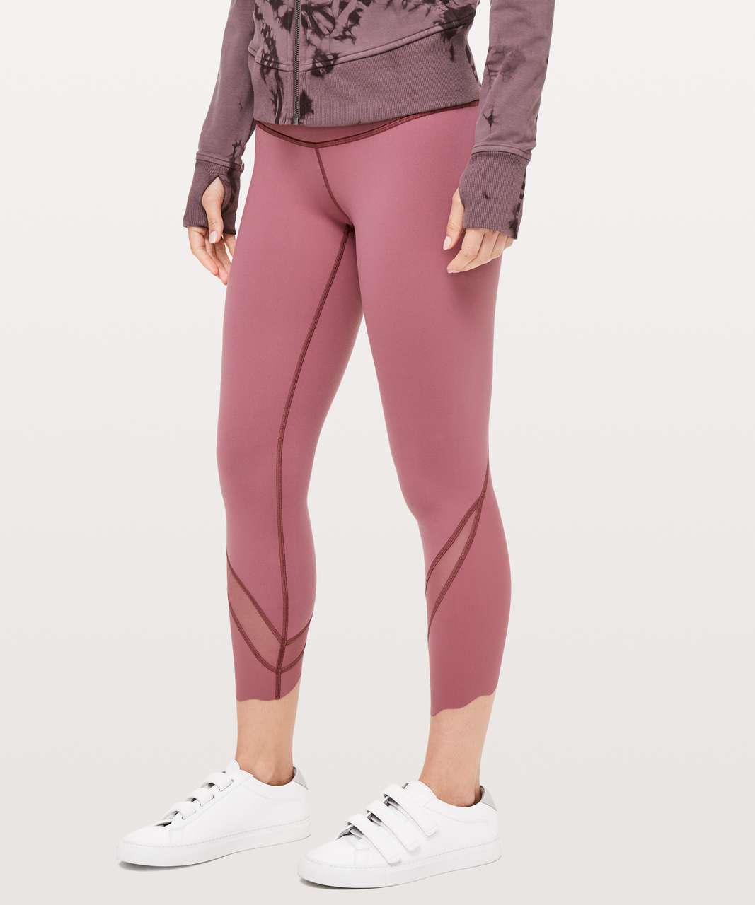 Lululemon Wunder Under Crop II (Special Edition) *Scallop 24" - Misty Merlot