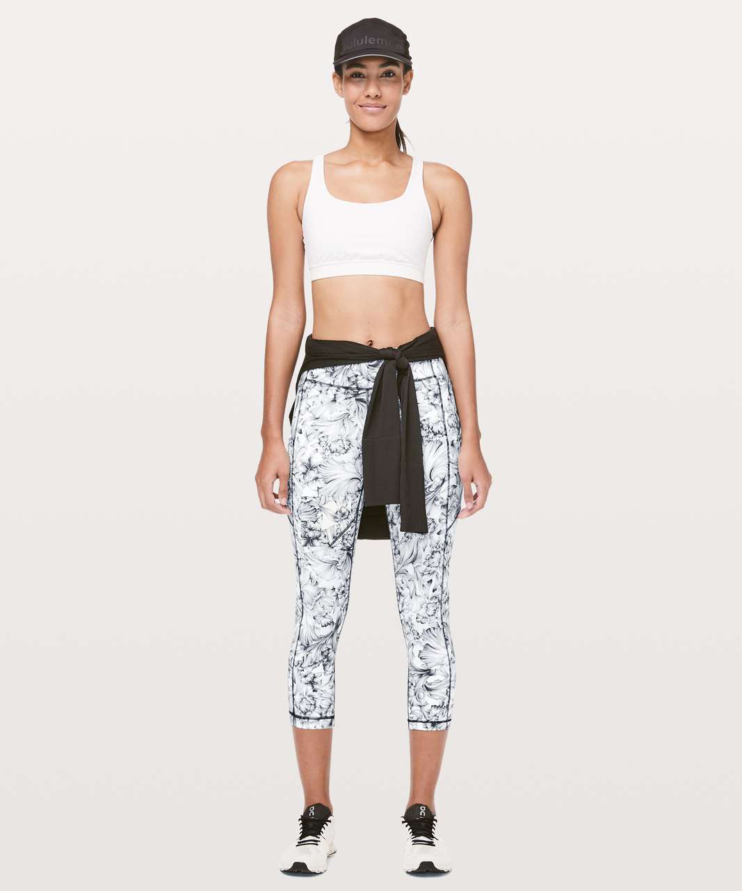 Lululemon Speed Up Crop *21" - Light Garden White Black