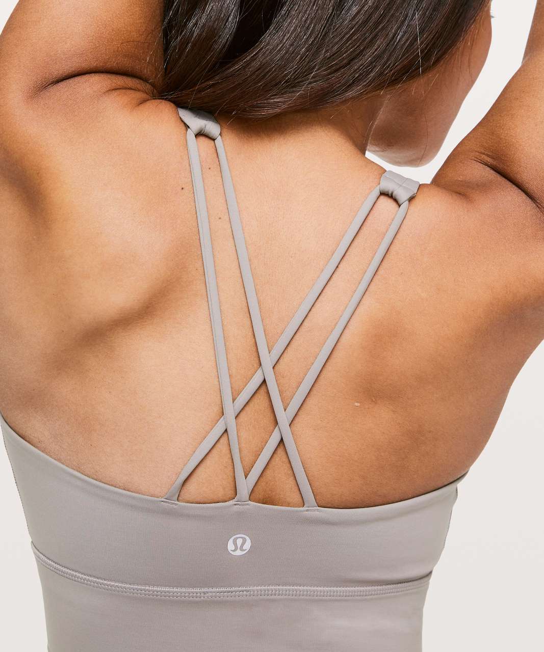 Lululemon Free To Be Bra *Long Line - Dark Chrome