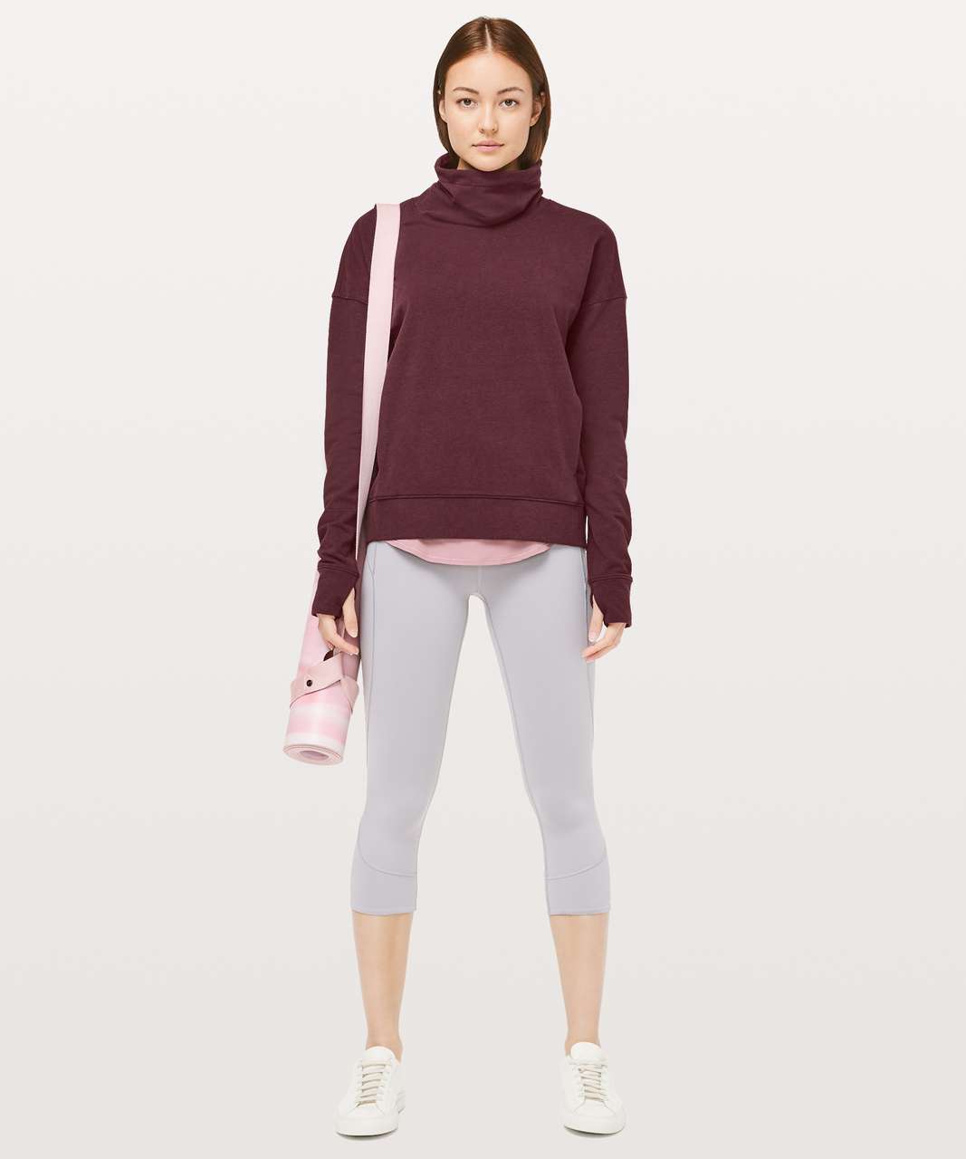 Lululemon Go Forward Pullover - Heathered Bordeaux Drama