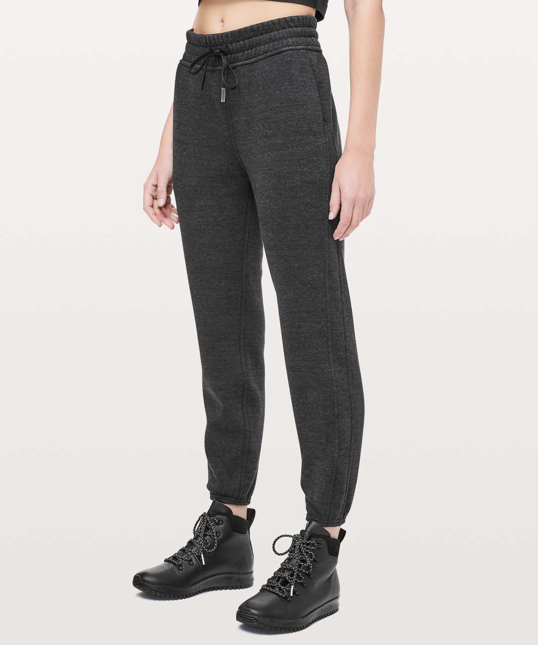 Lululemon Warm Down Jogger *Velour - Heathered Black - lulu fanatics