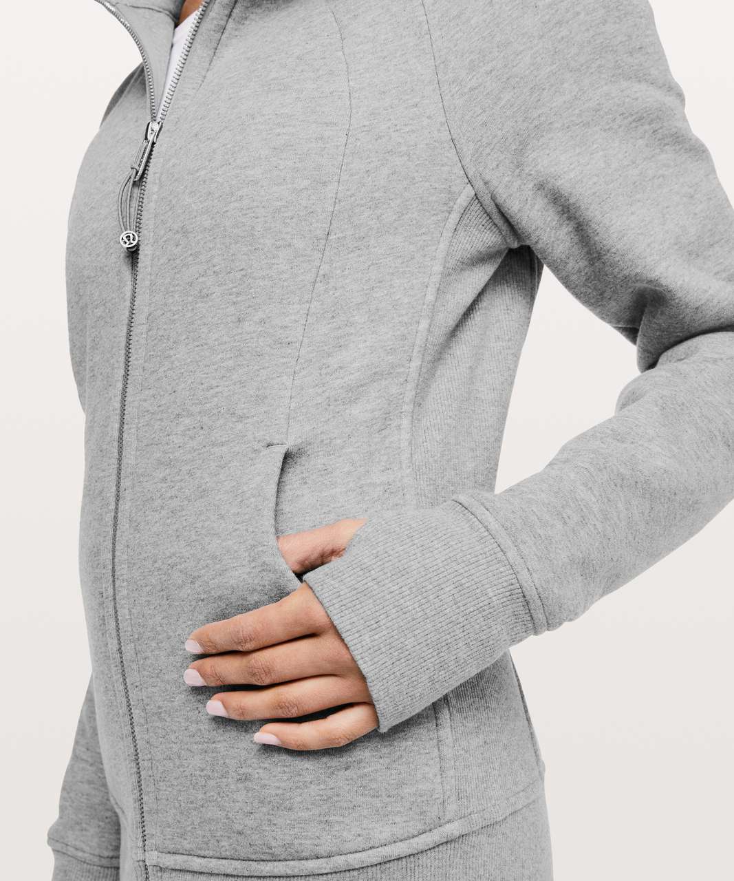 heathered core medium light grey scuba hoodie｜TikTok Search