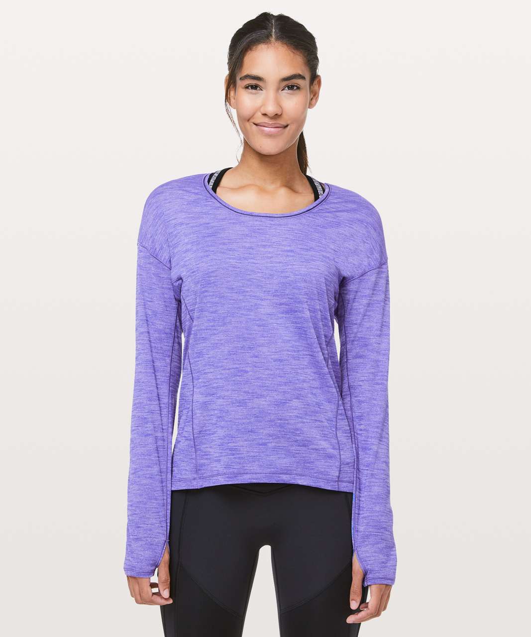 Lululemon Sweat Embrace Long Sleeve - Heathered Lazurite