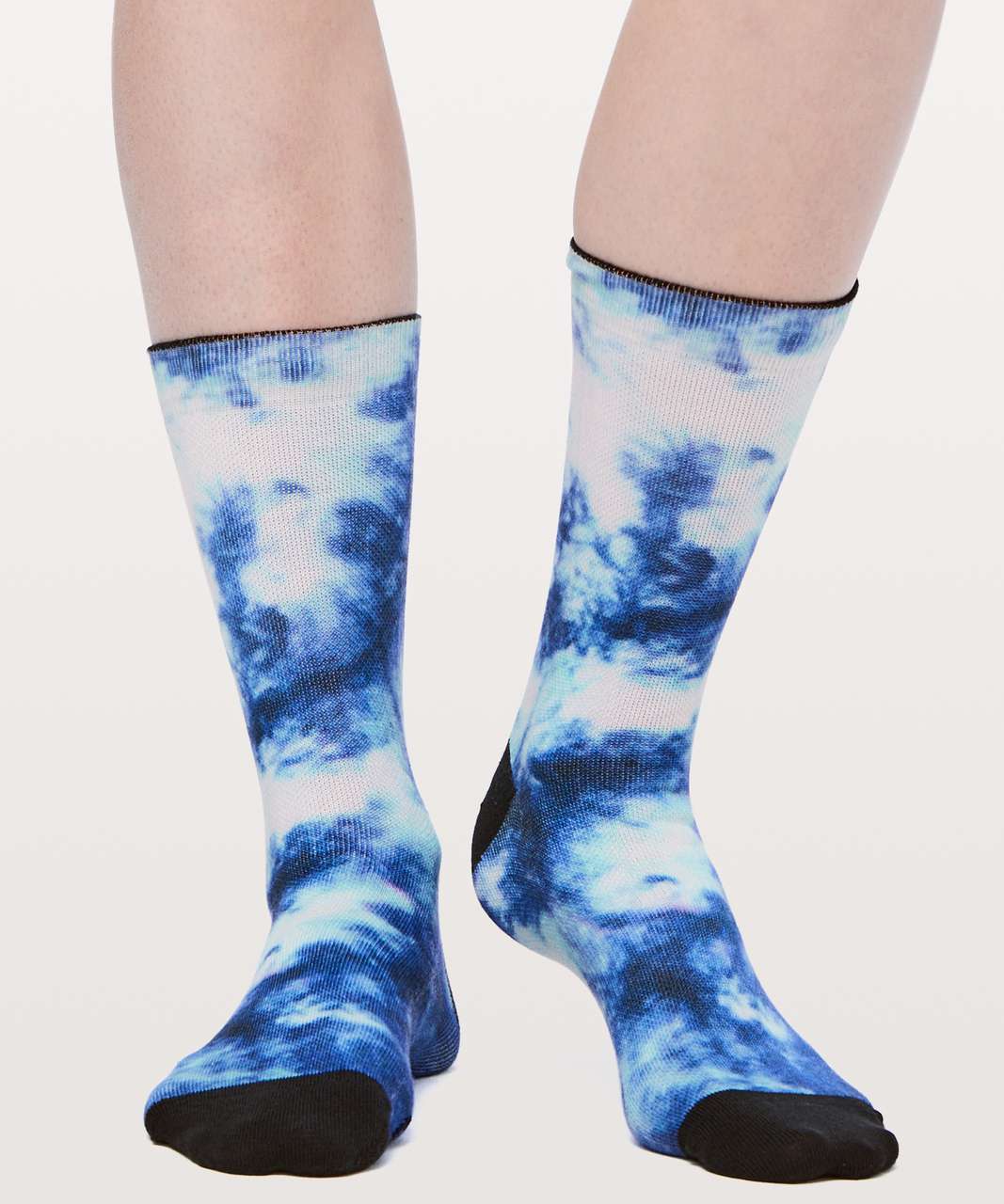 Lululemon True Crew Sock - Tie Dye Blue / Black