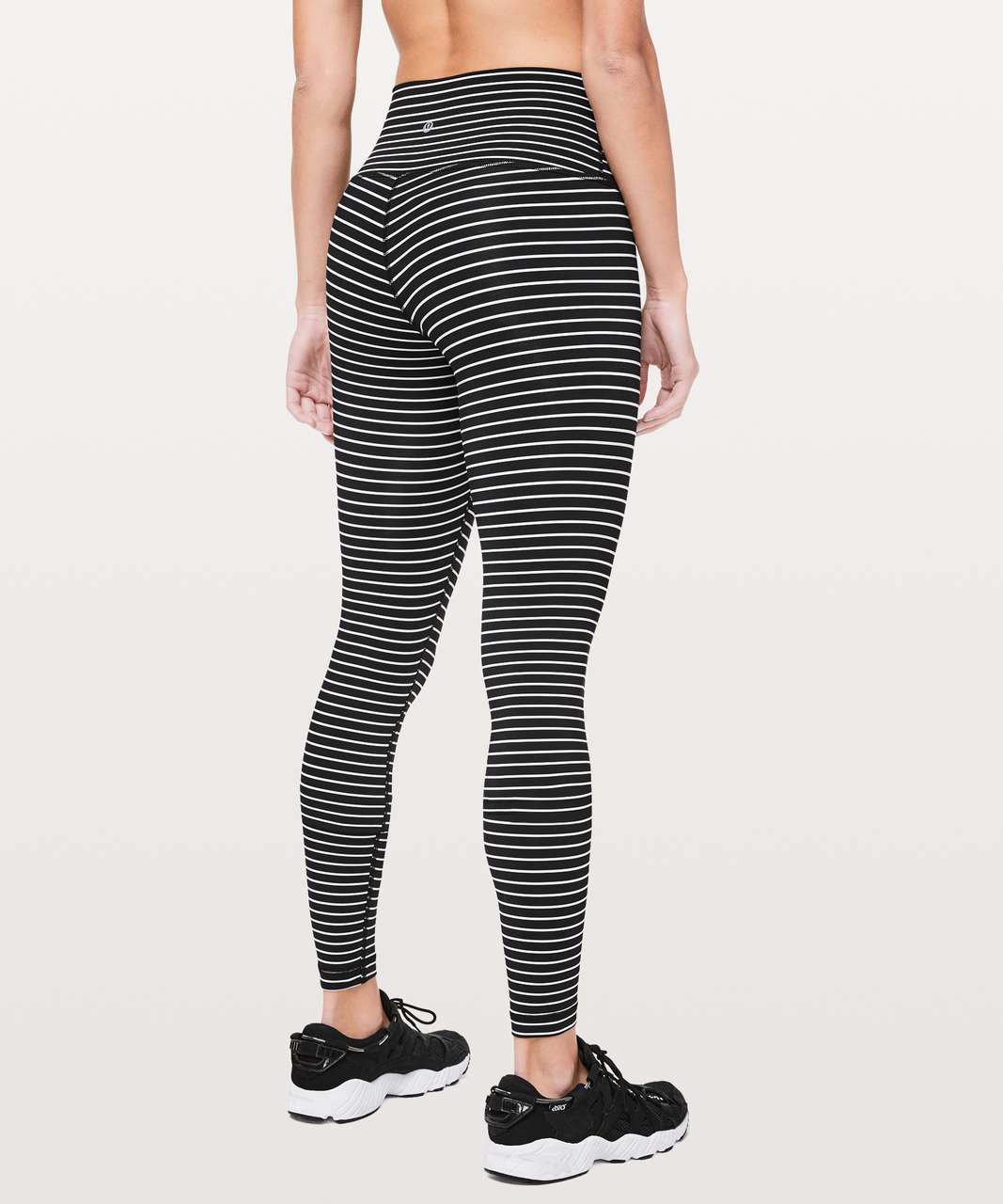 lululemon black white striped leggings