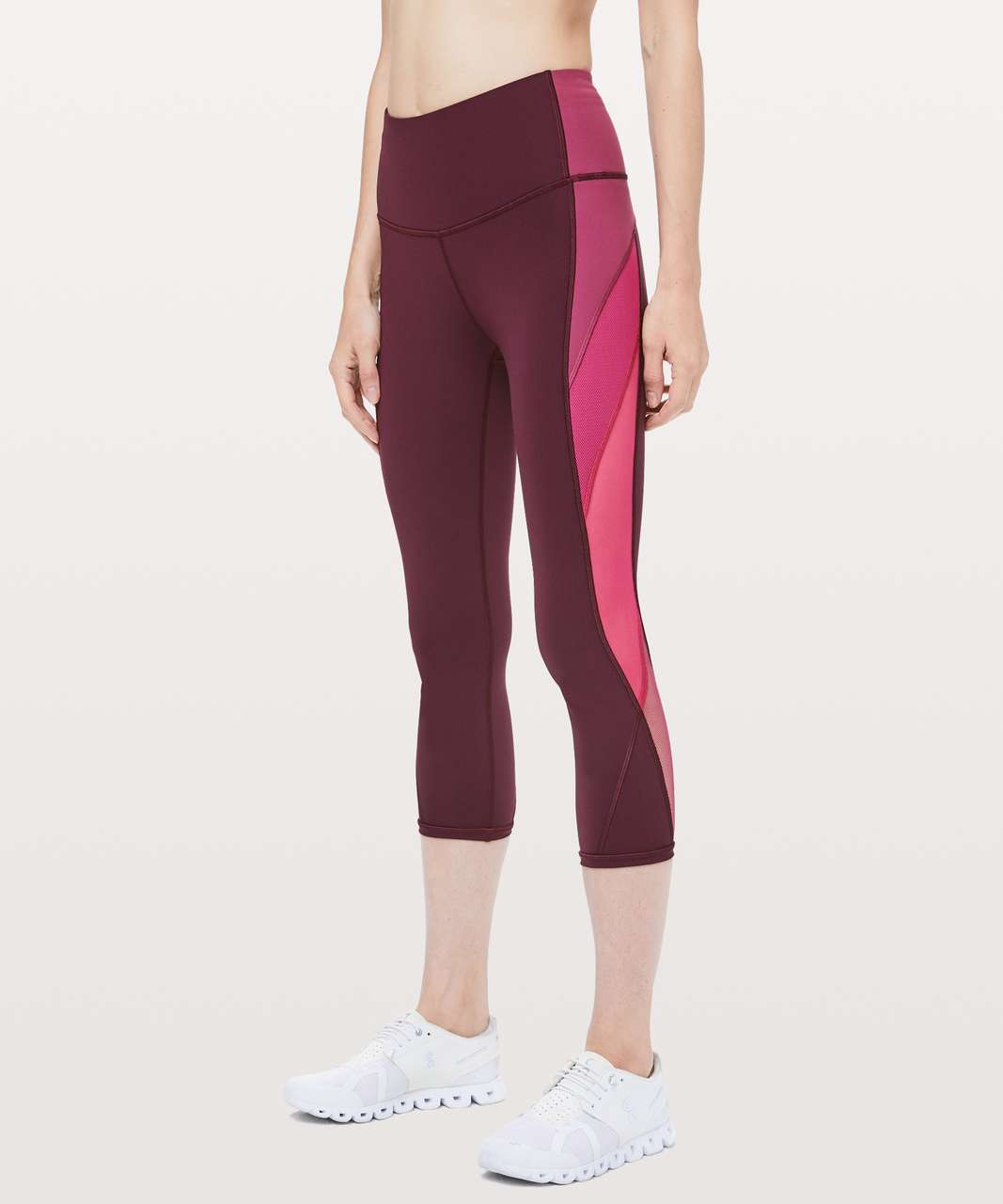 Lululemon Colour Me Ombre Crop *21" - Dark Adobe / Blush Berry / Violet Red