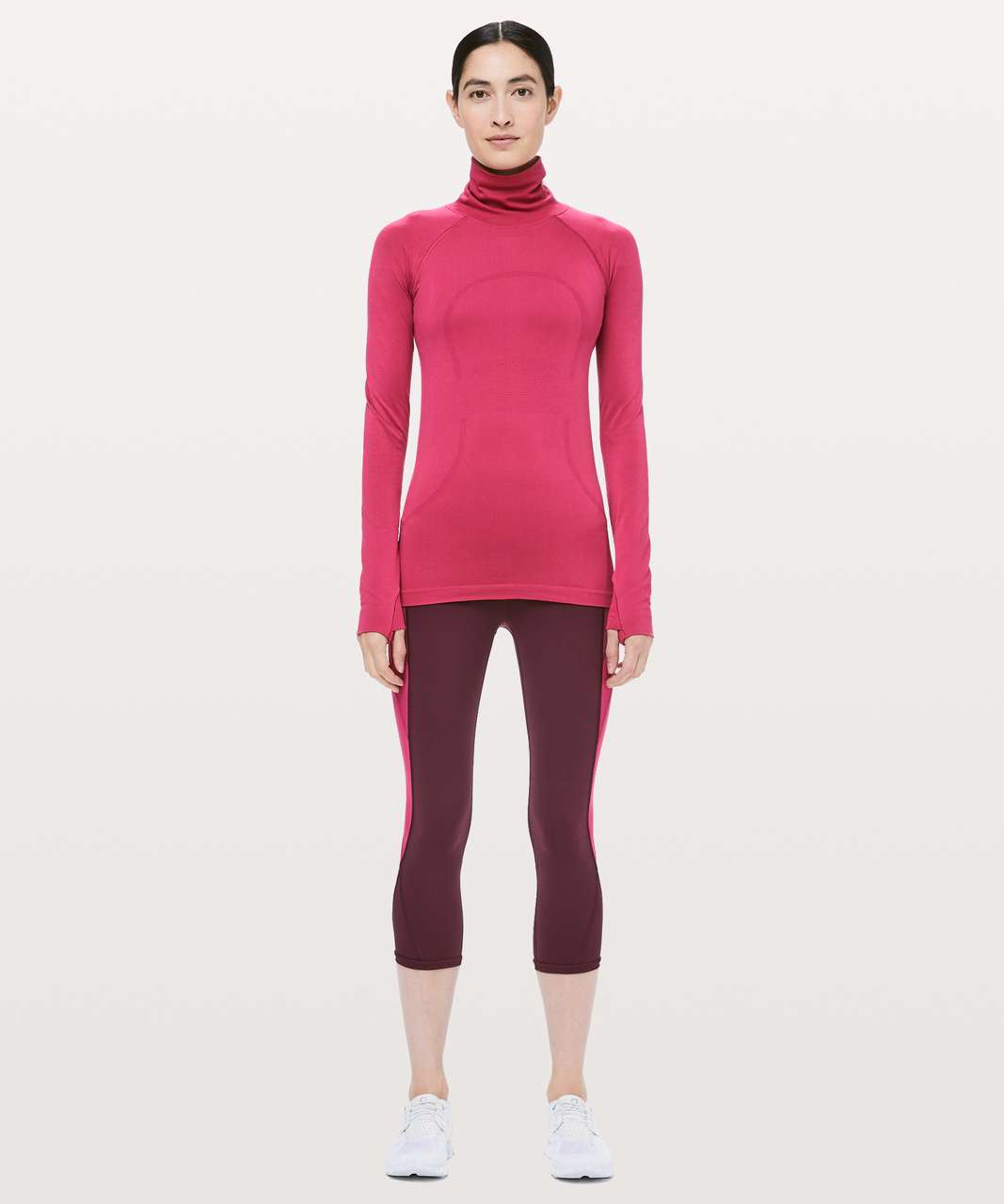 Lululemon Colour Me Ombre Tight 28” Size 6 Dark Adobe/Blush Berry/Violet  Red EUC