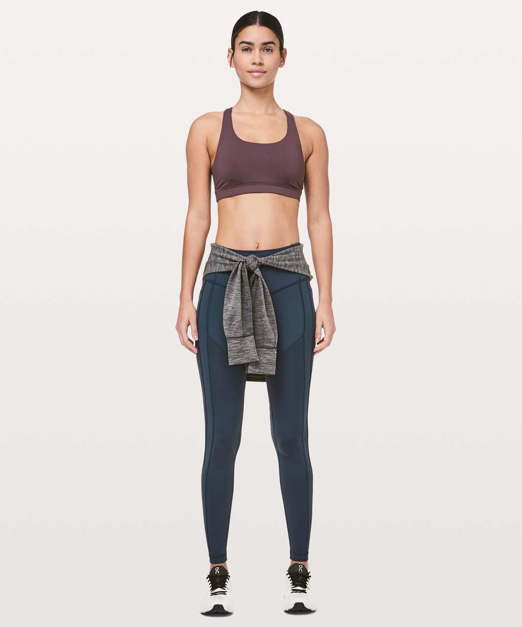 Lululemon Invigorate Bra - Rip Wave Purple Thunder Black / Black