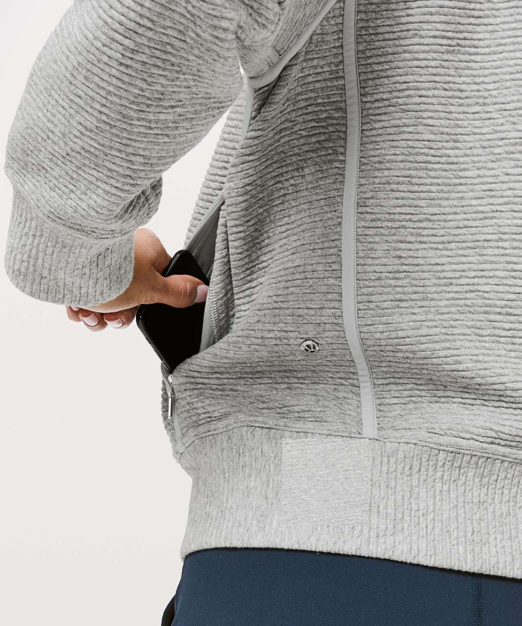 Lululemon On Repeat Bomber - Heathered Core Light Grey