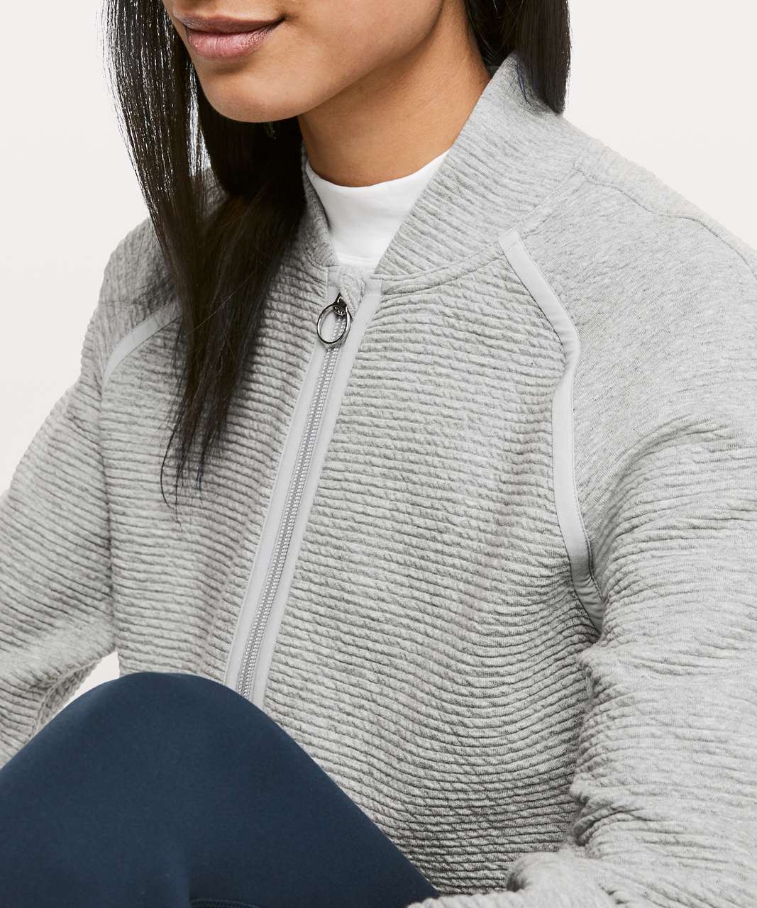 Lululemon On Repeat Bomber - Heathered Core Light Grey