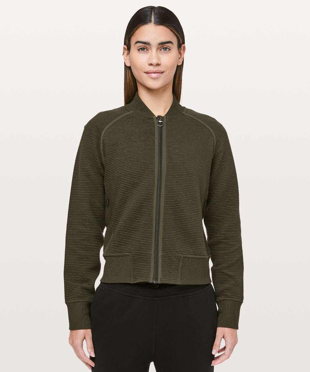 lululemon green bomber jacket