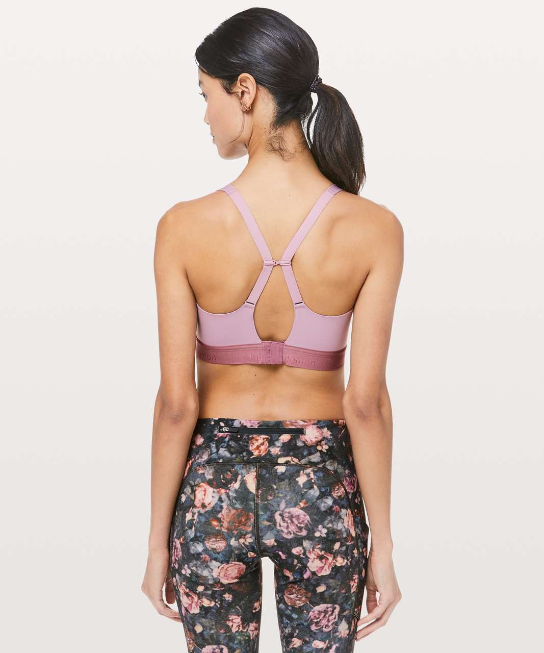 Lululemon Fine Form Bra - Lacescape Spanish Rose Black / Black