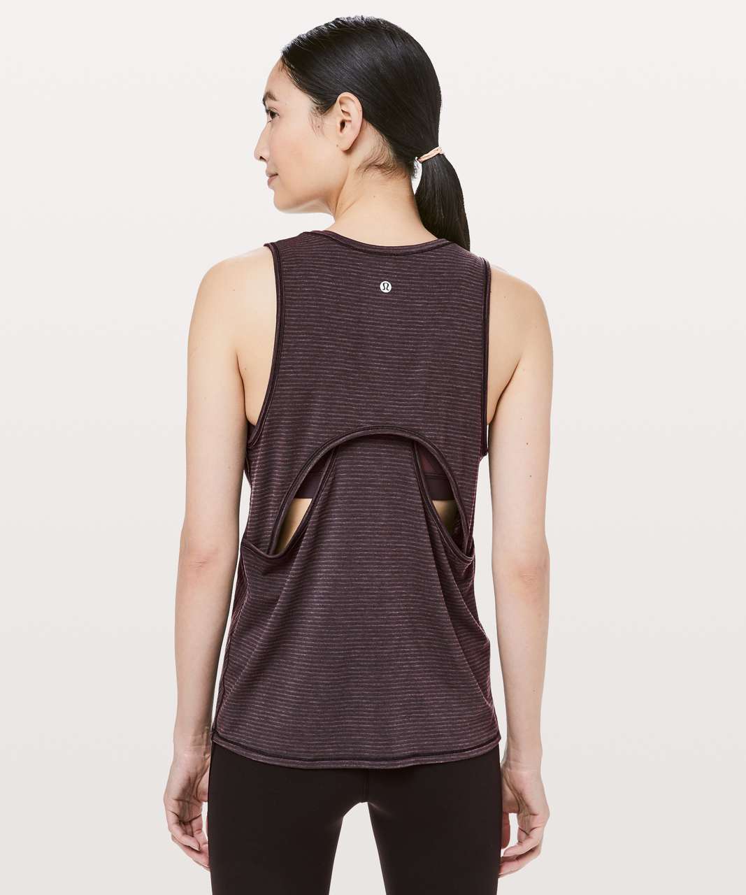 Lululemon Circuit Crusher Tank - Evolution Stripe Deep Phantom Heathered Black Cherry