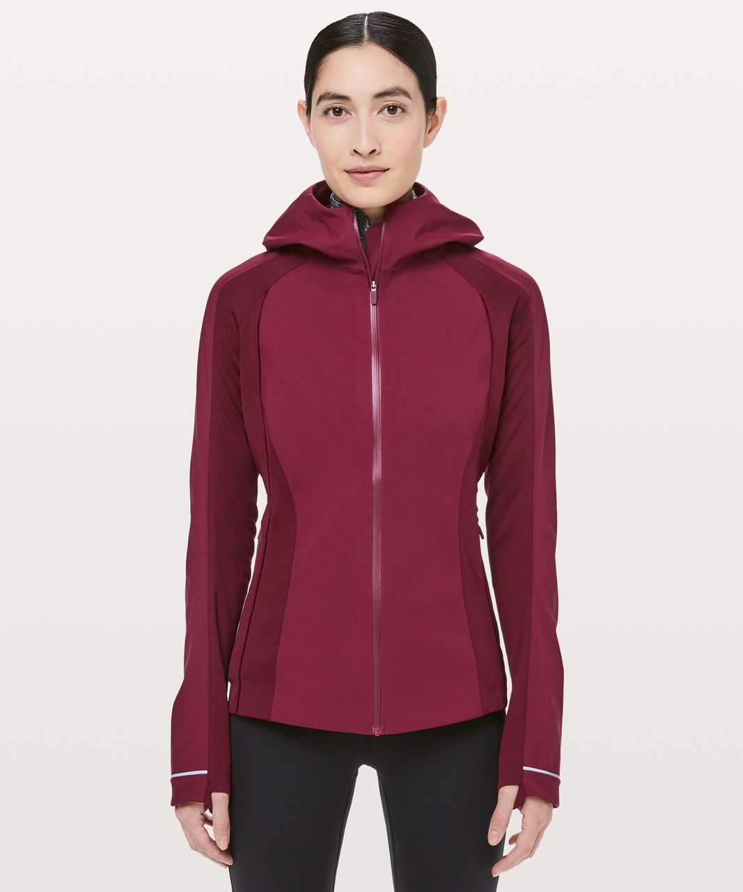 Black Cross Chill hooded running jacket, lululemon