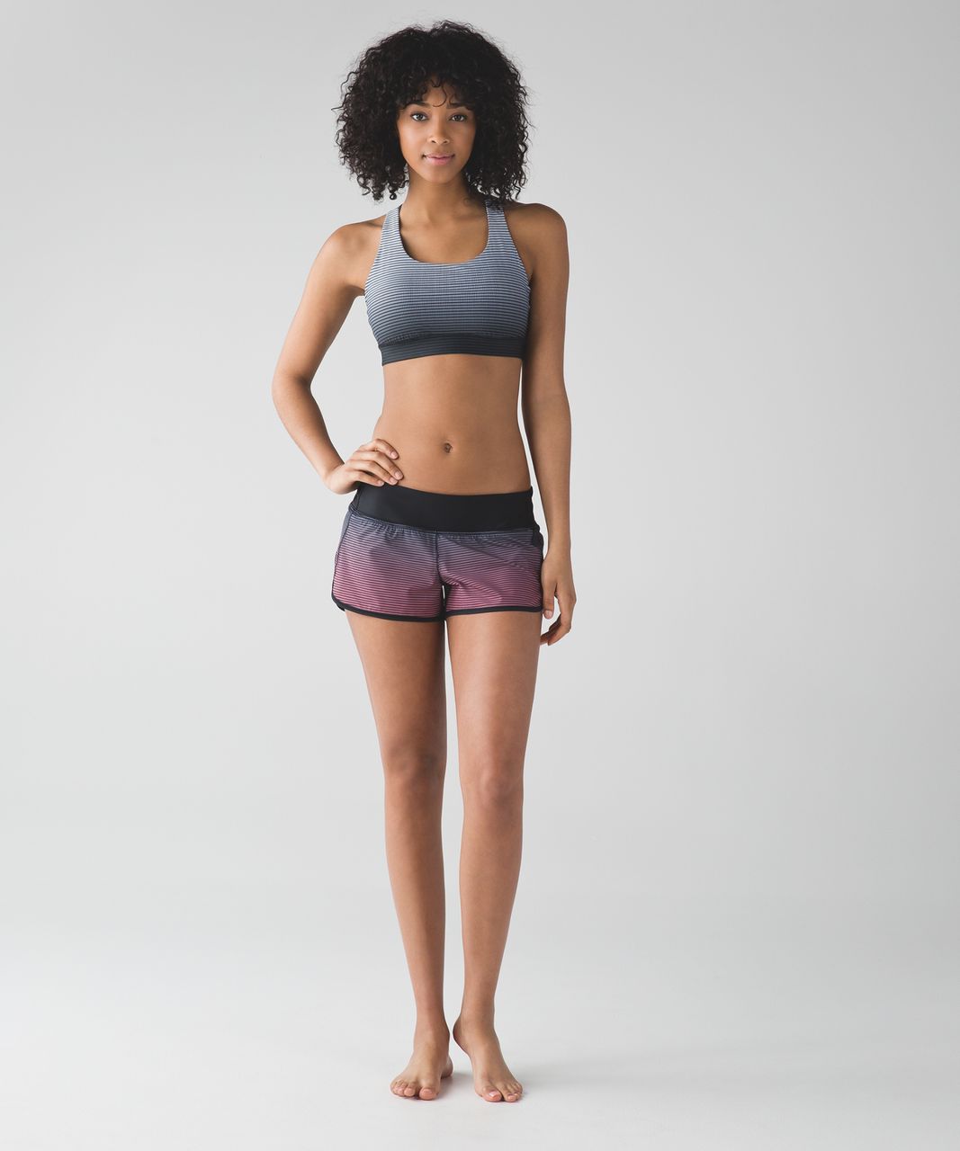 Lululemon Speed Short *H2O - Double Gradient Speed Short H2o Yum Yum Pink Alberta Lake / Black