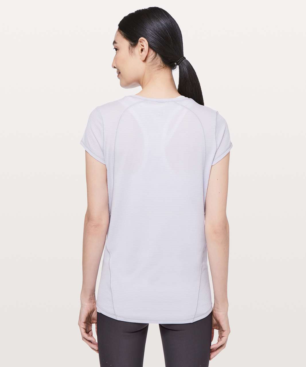 Lululemon Another Mile Short Sleeve - Heathered Sheer Lilac