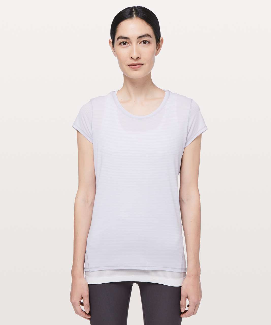 Lululemon Another Mile Short Sleeve - Heathered Sheer Lilac