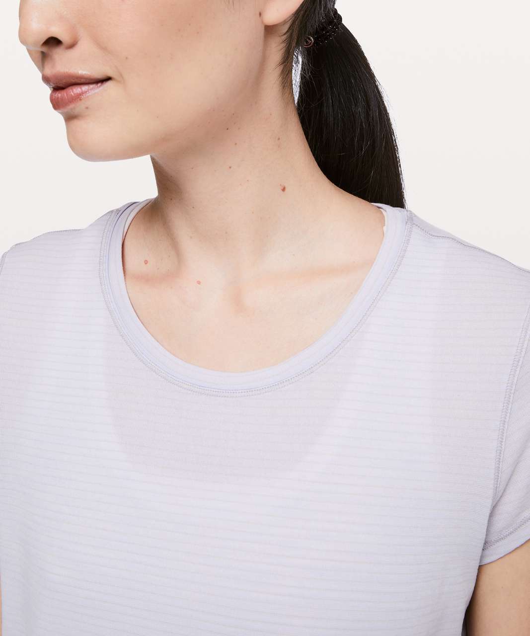 Lululemon Another Mile Short Sleeve - Heathered Sheer Lilac