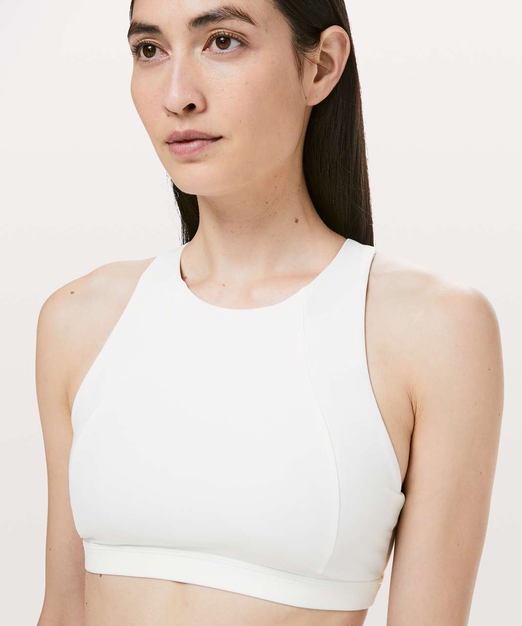 Sports Bra - High-Neck - White