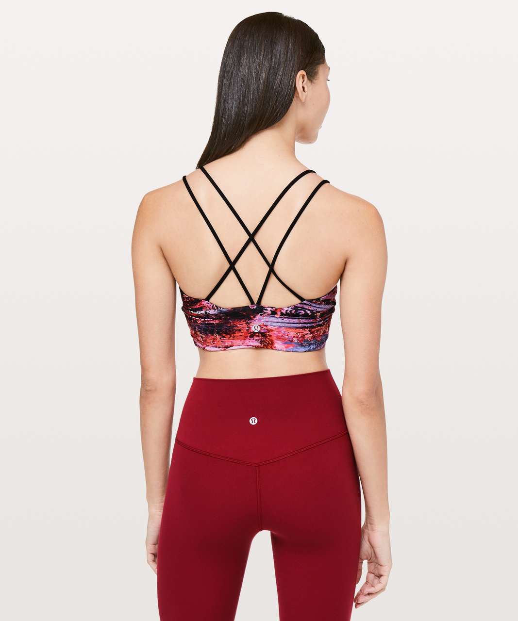 Lululemon Pushing Limits Bra - Dahliascape Multi / Black - lulu fanatics